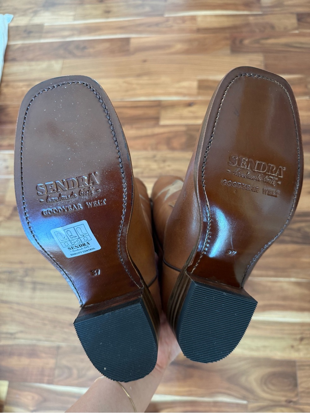 Sendra/Dandelie Cognac Brown Star Inlay Western Boots - Picture 4 of 7